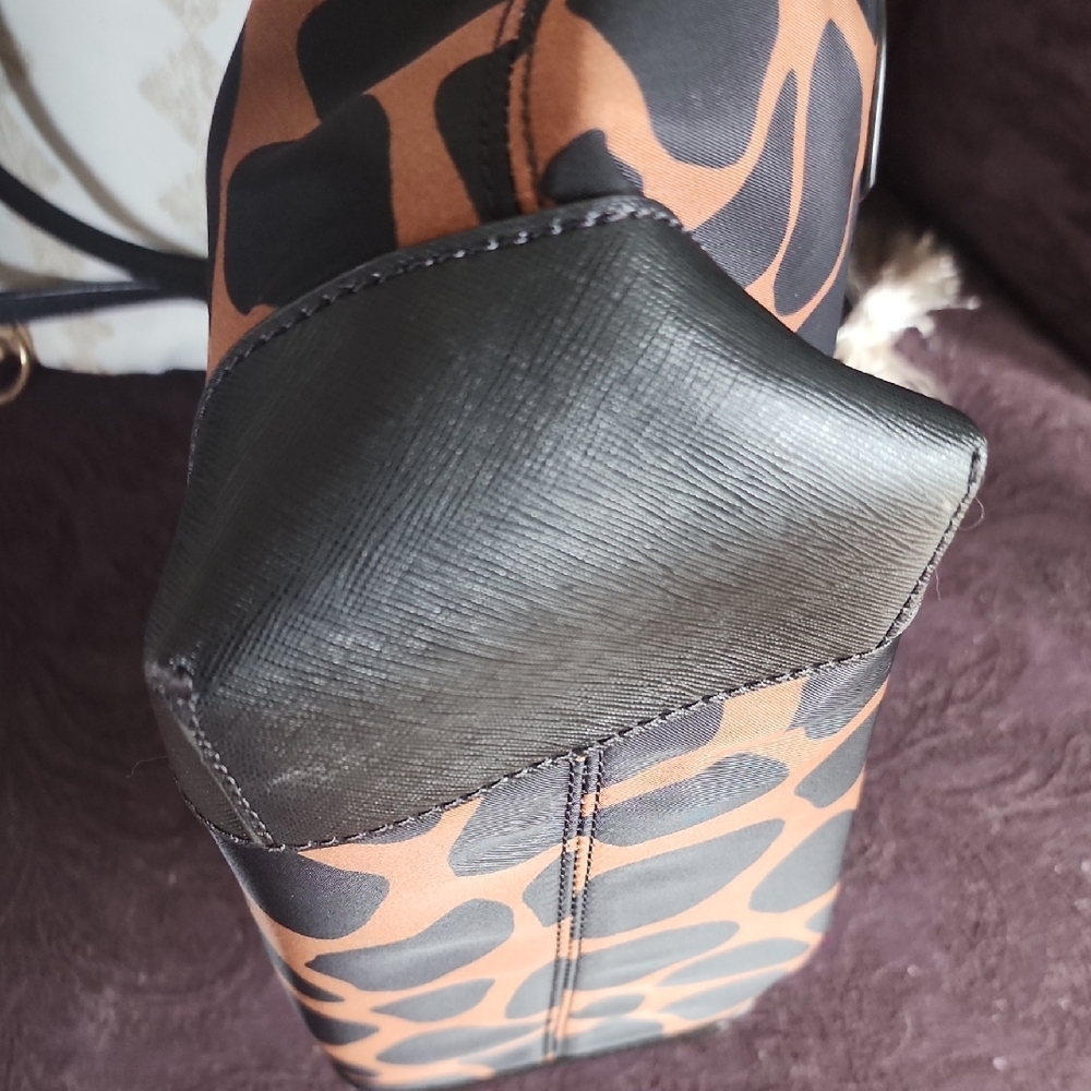 Michael Kors Black and Tan Animal Print Tote - Picture 6 of 6